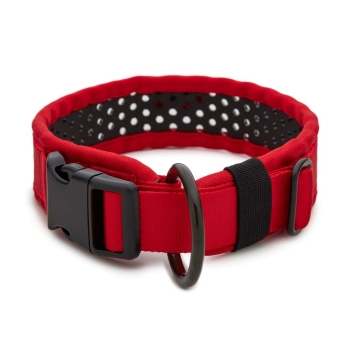 SOFTY Halsband | Länge: 50-56cm | Breite: 4,3cm | Farbe: rot/schwarz